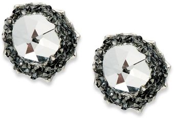Swarovski Crystal Silvernight Stud Earrings - Lyst
