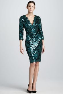 Sequin Cocktail Dress on Tadashi Shoji Sequined Lace Oneshoulder Cocktail Dress In Pink