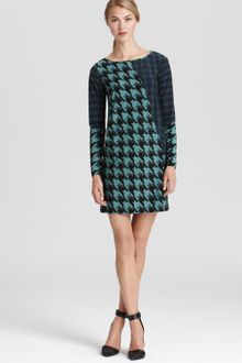 Tibi Jersey Dress Houndstooth Shift - Lyst