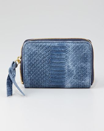 Twelfth Street by Cynthia Vincent Snakeembossed Coin Wallet Blue - Lyst