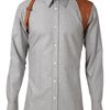 Alexander Mcqueen Leather Holster Detailed Shirt in Gray for Men (grey) - Lyst