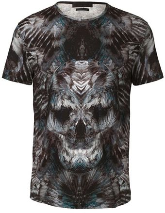 Alexander McQueen Feather Printed Tshirt - Lyst