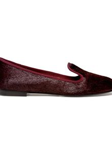Avec Moderation Amaranto Calf Hair Dress Slippers - Lyst