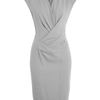 Helmut Lang Twisted Waist Wool Dress in Gray (grey) - Lyst
