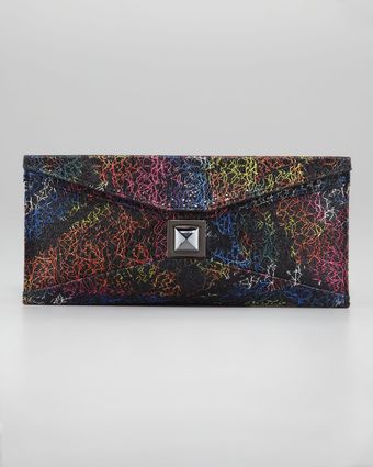 Kara Ross Prunella Stretch Glitter Clutch - Lyst