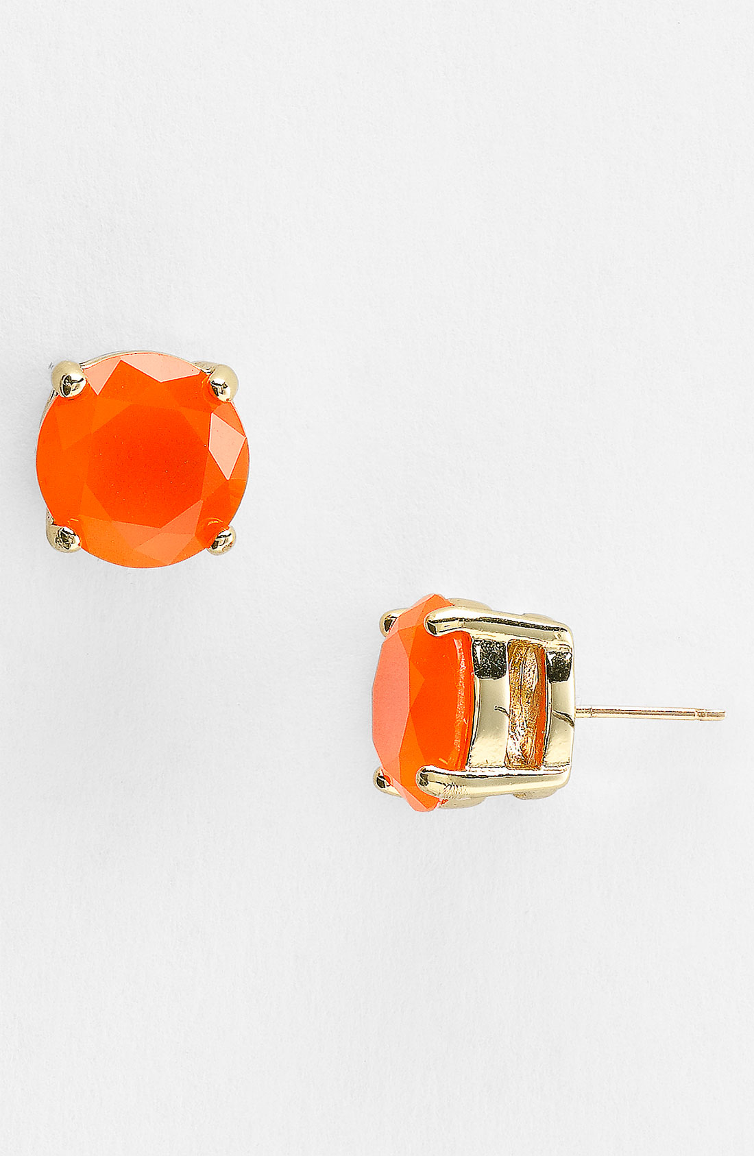 Kate Spade Colored Stone Stud Earrings in Pink (coral gumdrop) Lyst