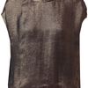 Lanvin Draped Gold Lamé Top in Gold - Lyst