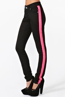 Nasty Gal Neon Streak Skinny Jeans - Lyst