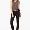 Nasty Gal Neon Streak Skinny Jeans in Black - Lyst