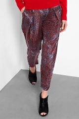See By Chloé Berlin Print Silk Trousers