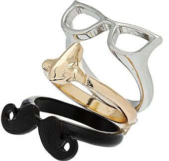 Topshop Mr Moustache Ring - Lyst