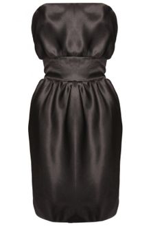Viktor & Rolf Strapless Silk Dress Black - Lyst