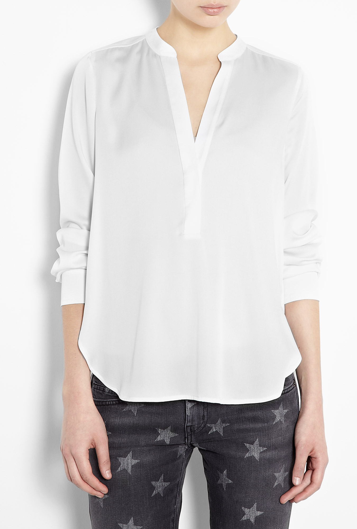 white georgette shirt