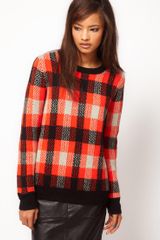 Asos Check Knit Sweatshirt