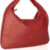 Bottega Veneta Large Veneta Intrecciato Leather Shoulder Bag in Red - Lyst