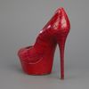 Casadei Platform Pump in Red - Lyst