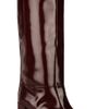Chloé Glossedleather Knee Boots in Purple (merlot) - Lyst