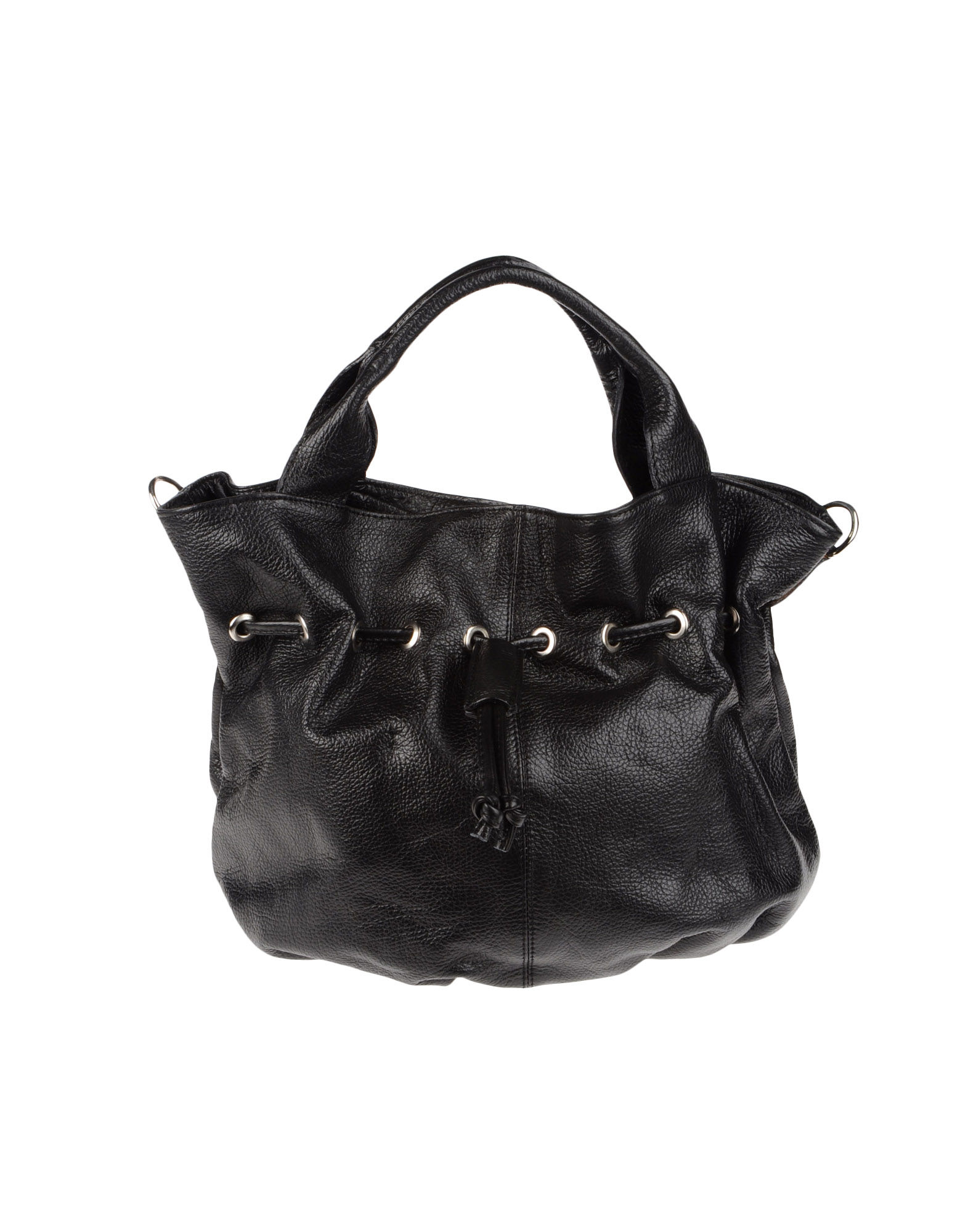 black large leather bag