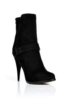 Givenchy Black Suede Buckled Ankle Boots - Lyst