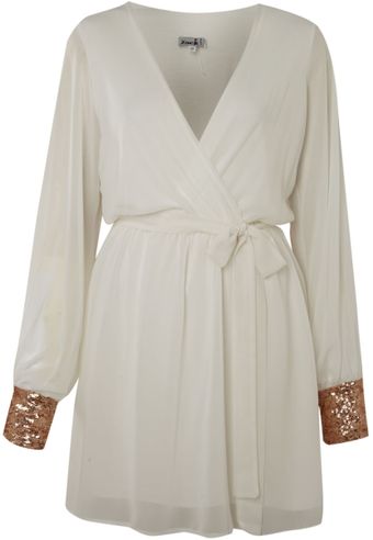 Long Sleeve Wrap Dress on John Zack Long Sleeve Wrap Dress With Cuff   Lyst