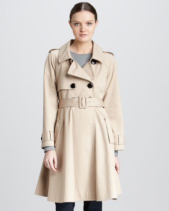 Kate Spade Dianne Flared Cotton Trench Coat - Lyst