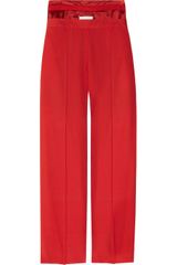 Maison Martin Margiela Stepwaist Crepe Wide-leg Pants