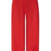 Maison Martin Margiela Stepwaist Crepe Wideleg Pants in Red - Lyst