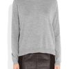 Mason By Michelle Mason Silk Backed Fine Knit Cashmere Top in Blue (grey) - Lyst