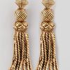 Oscar De La Renta Tassel Knot Earrings in Gold - Lyst