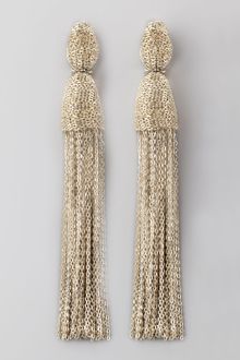 Oscar de la Renta Chain Tassel Earrings  - Lyst