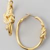 Rachel Zoe Pave Love Knot Hoop Earrings in Gold - Lyst