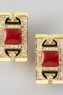 Rachel Zoe Rectangular Clip Earrings - Lyst