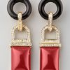Rachel Zoe Square Drop Earrings in Black (red) - Lyst