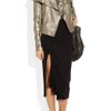 Rick Owens Classic Metallic Texturedleather Biker Jacket in Gold - Lyst