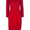 Yves Saint Laurent Fitted Pencil Dress in Red - Lyst