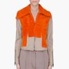 3.1 Phillip Lim Orange Shearling Trompe Loeil Jacket in Orange - Lyst
