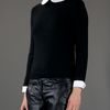 Alice + Olivia Peter Pan Collar Sweater in Black - Lyst