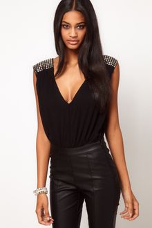 ASOS Collection Asos Body with Stud Shoulders - Lyst