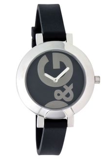 D&G Hoopla Black Silicone Strap Watch  - Lyst
