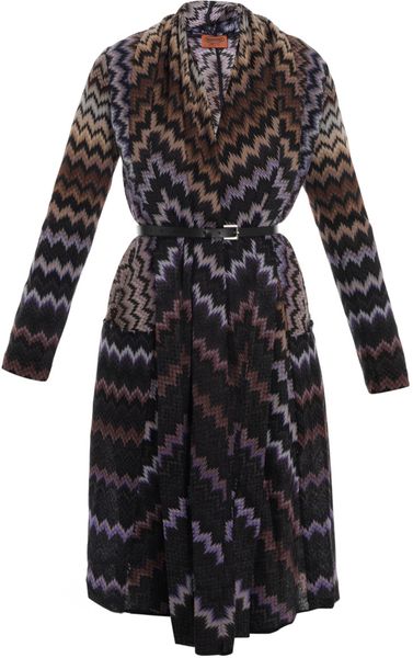 Missoni Degrade Zigzag Long Cardigan in Blue (multi) - Lyst