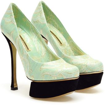 Nicholas Kirkwood Floral Brocade Platform Pumps - Lyst
