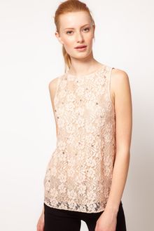 Oasis Lace Front Shell Top - Lyst