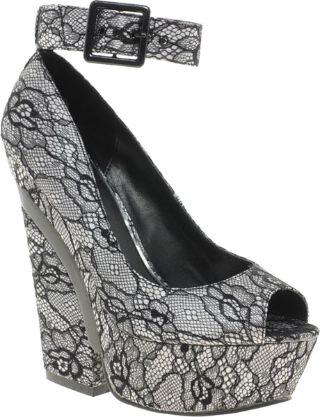 river island black lace up heels