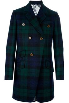 Vivienne Westwood Checked Double Breasted Coat - Lyst