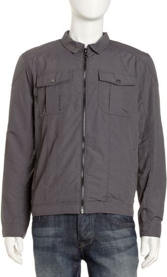 Emanuel Ungaro Nylon Casual Jacket Smoke Gray - Lyst