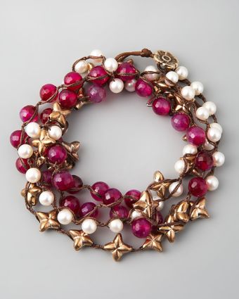Love Heals Agate Pearl Wrap Bracelet 42l - Lyst