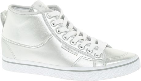 m&s silver trainers