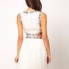 Asos Collection Embellished Party Dress with Cut Outs in Beige (black) - Lyst