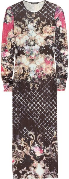 Balmain Printed Stretch Jersey Maxi Dress - Lyst