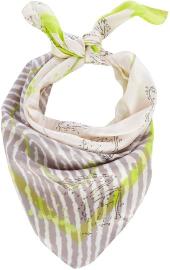 Bastyan Square Butterfly Fingerprint Scarf - Lyst